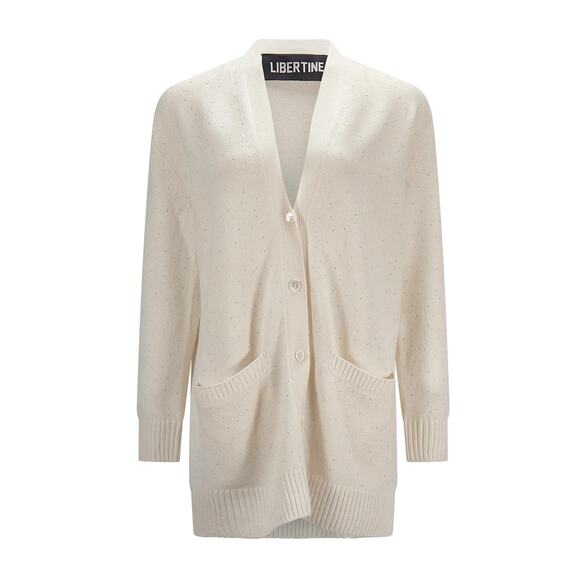 LIBERTINE STARLIGHT OVERSIZED CASHMERE CARDIGAN - Picture 1 of 12